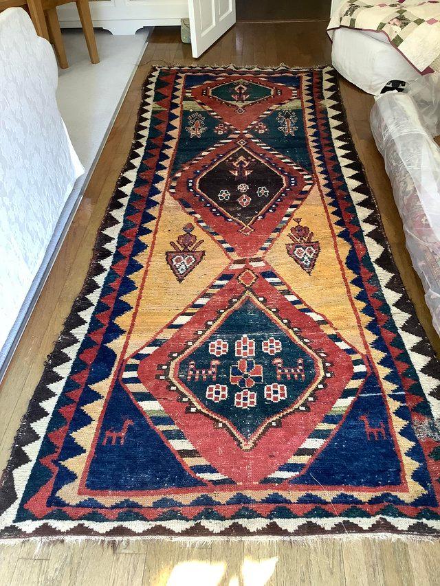 Preview of the first image of Beautiful Antique Aztec designed rug.