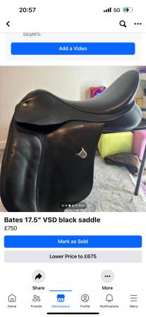 Image 3 of Bates 17.5” VSD black saddle