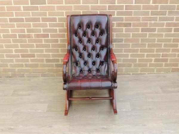 Image 3 of Chesterfield Rocking Chair Ox Blood (UK Delivery)