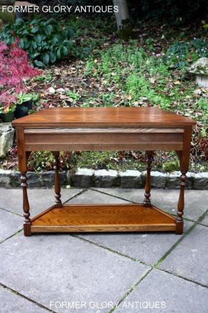 Image 62 of AN OLD CHARM LIGHT OAK CANTED CONSOLE TABLE LAMP PHONE STAND