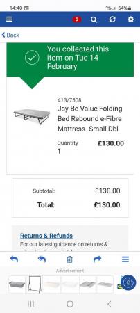 Image 1 of Jay-be folding small double bed
