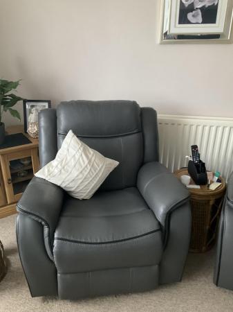 Image 2 of SOLD ……..Settee and two manual recliners