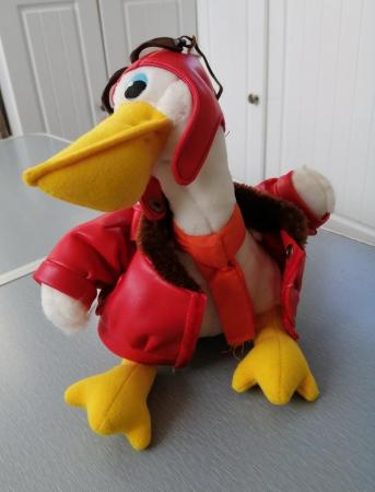 Image 1 of Duck Soft Toy Pilot. Size: 9.1/2" Tall.