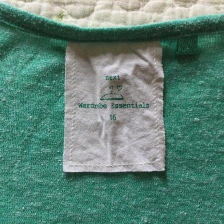 Image 3 of NEXT ESSENTIAL Green Marl Vest, Shirt-tail, Sz 16