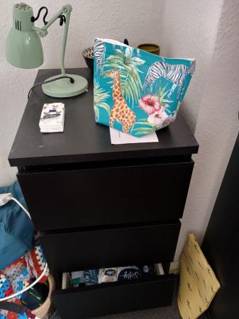 Image 1 of Black office style drawers