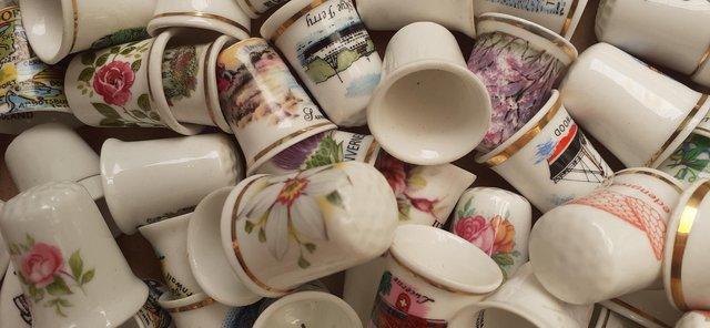 Preview of the first image of Very large collection of ceramic thimbles.