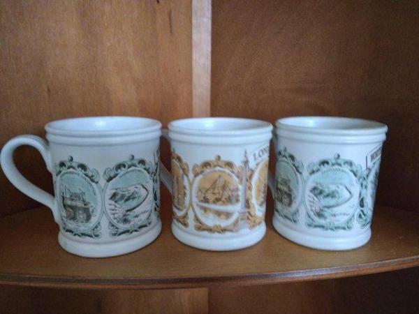 Image 3 of DENBY Stoneware vintage commemorative mugs