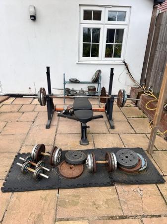 Image 2 of Weights Bench, Dumbell and Weights