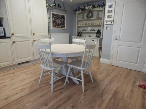 Image 8 of Beech Farmhouse Kitchen table / Dining table & 4 chairs