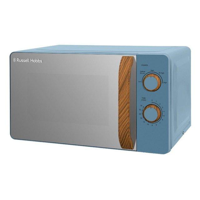 Preview of the first image of RUSSELL HOBBS SCANDI BLUE MICROWAVE-17L-700W-DEFROST SETTING.