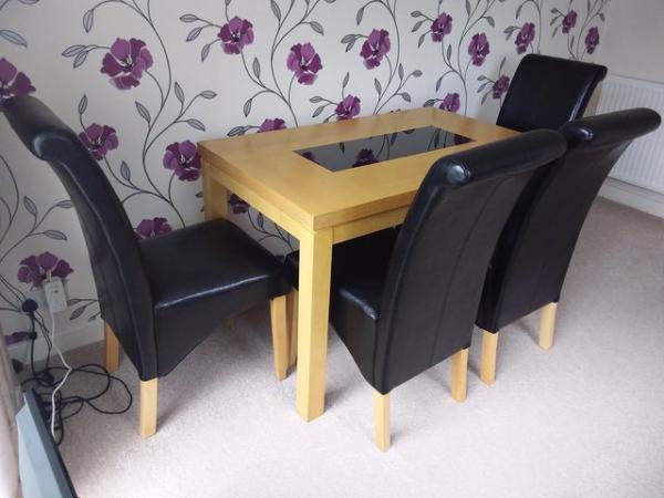 Image 1 of Dining Table and Four Chairs