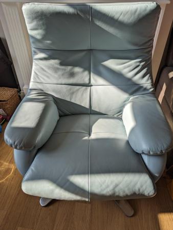 Image 1 of Leather reclining sofa for sale