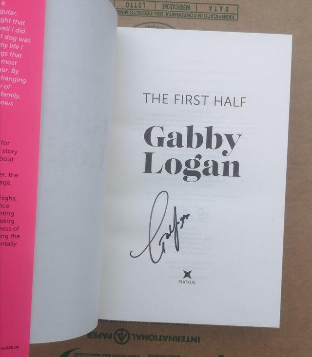 Preview of the first image of Gabby Logan book titled The First Half.