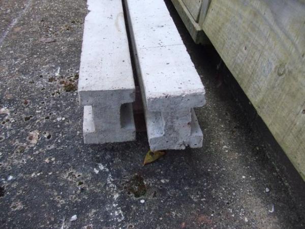 Image 2 of Fence Posts. 9ft Concrete slotted posts (pair)