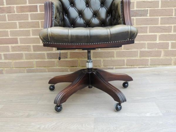 Image 4 of Vintage Directors Chesterfield High Back Chair (UK Delivery)