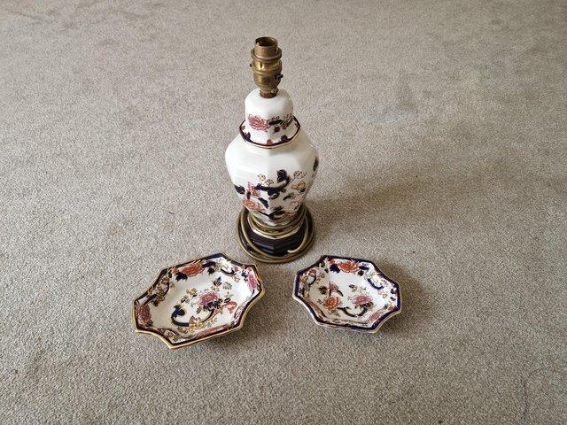 Preview of the first image of Masons Ironstone Mandalay Table Lamp & Dishes.