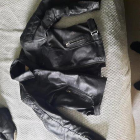 Image 2 of Lady's leather motorcycle cycle jacket