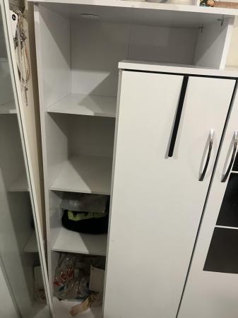 Image 2 of Wardrobe with shelves white