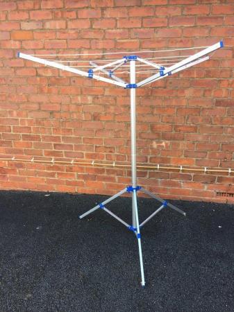 Image 2 of Camping Quest 4 arm rotary airer and stand