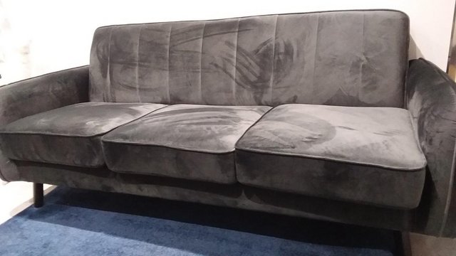 Preview of the first image of New 3 seater velvet sofa for sale.