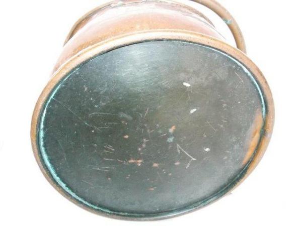 Image 7 of Old copper Sailsbury coal bucket scuttle, nice patina (D)