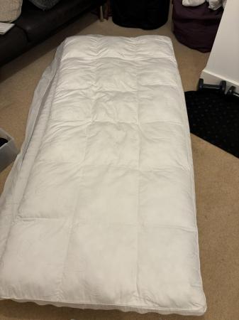 Image 3 of John Lewis microfibre & memory foam mattress topper for a si