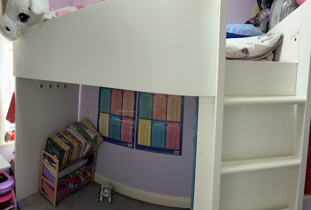 Preview of the first image of IKEA Bunk bed with wardrobe and shelves.
