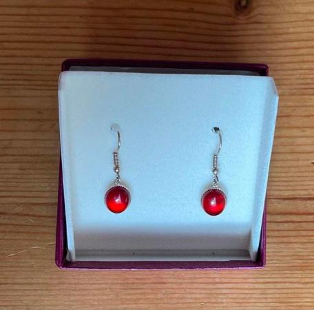 Image 1 of BEAUTIFUL NEW EARRINGS WITH HALLMARKED SILVER BACKS