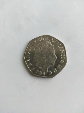 Image 2 of 2016 Peter Rabbit 50p Coin (Used)