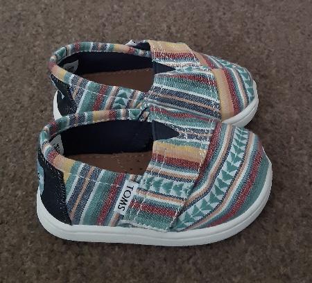 Image 6 of TOMS Infants/Toddlers Blanket Stripe Shoes - UK 3    BX5