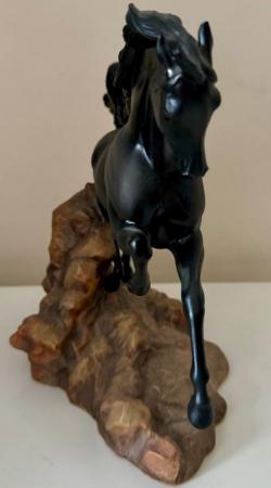 Image 6 of ‘FURY’ black stallion by Pamela Du Boulay Franklin Mint