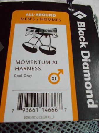 Image 4 of New Unused Black Diamond Momentum Climbing Harness Men's XL