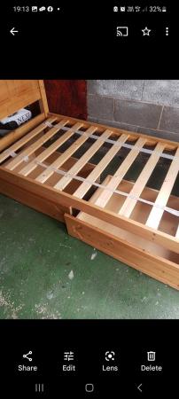 Image 2 of Soild Pine bed base with draws