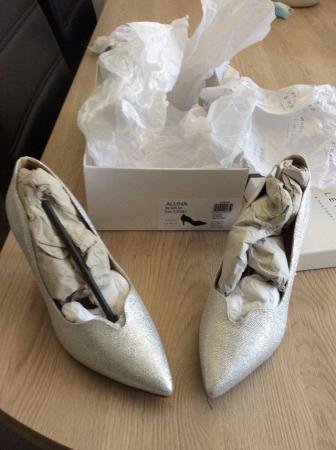 Image 3 of Brand new size 5.5 silver leather shoes