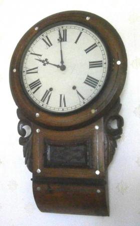 Image 2 of Waterbury Wall Clock  Regulator USA of the 1885s
