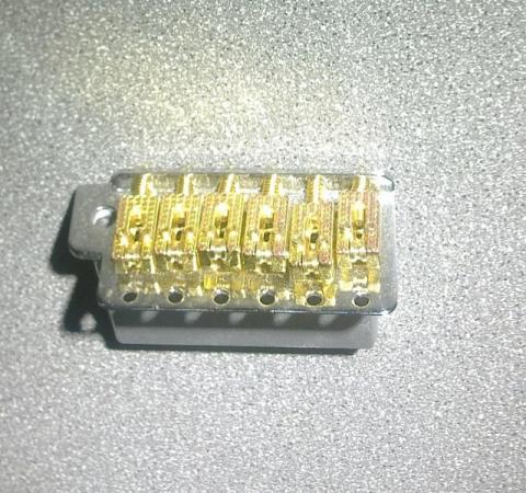 Image 2 of Strat tremolo bridge gold roller saddles big block