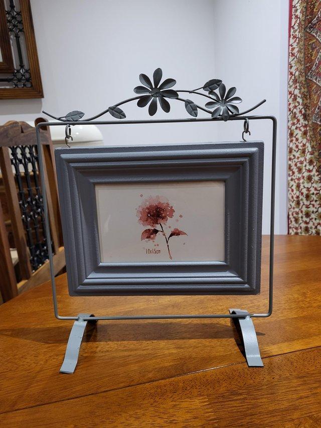Preview of the first image of Picture Frame - Grey Farmhouse Style.