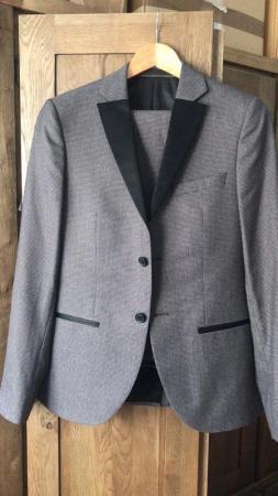 Image 2 of Brown / black houndstooth men’s TopMan suit jacket and trous