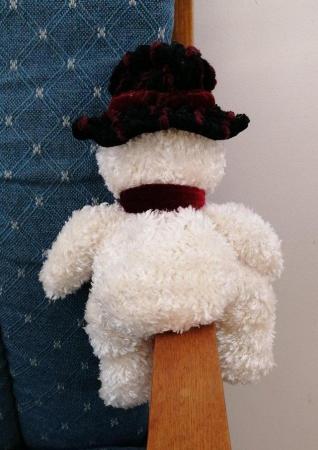 Image 20 of Freezy Snowman Soft Toy by Russ Berrie.  Length 12 Inches.