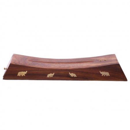 Image 1 of Decorative Sheesham Wood Incense Stick Elephant Box.