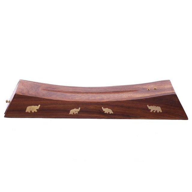 Preview of the first image of Decorative Sheesham Wood Incense Stick Elephant Box..