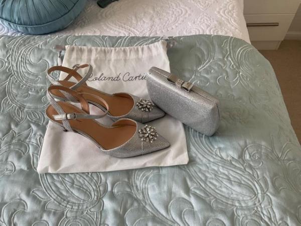 Image 1 of Roland Cartier sliver shoes and bag size 5.