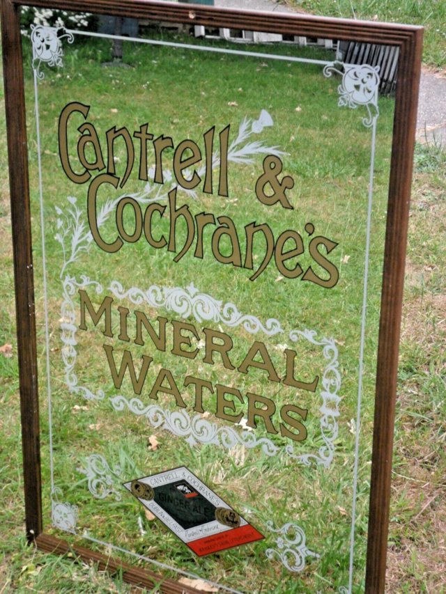 Preview of the first image of LARGE MIRROR CANTRELL COCHRANE'S MINERAL WATERS.