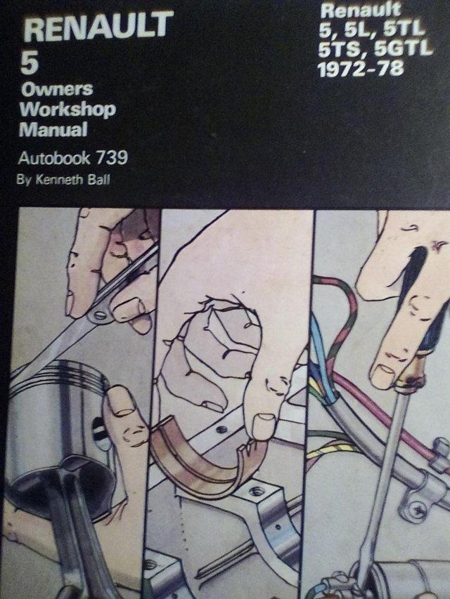Preview of the first image of Renault 5 W/shop manual.