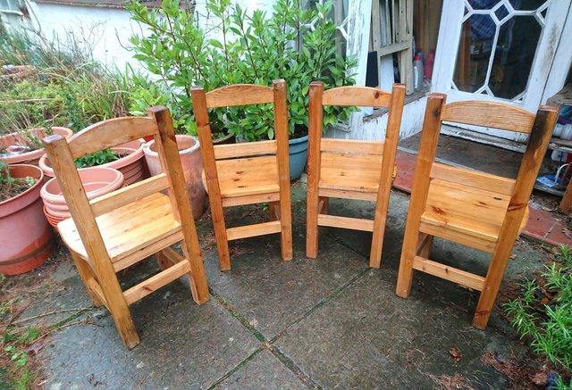 Image 2 of Children's Pine Chairs - Very Solid And Quite Heavy!