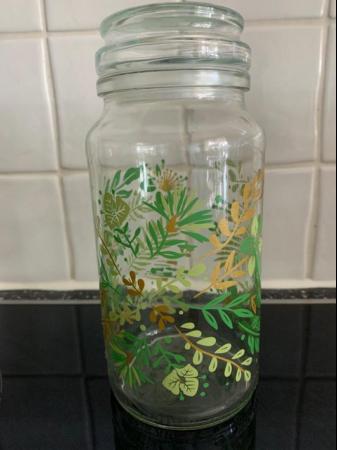 Image 2 of Nine pretty floral storage jars