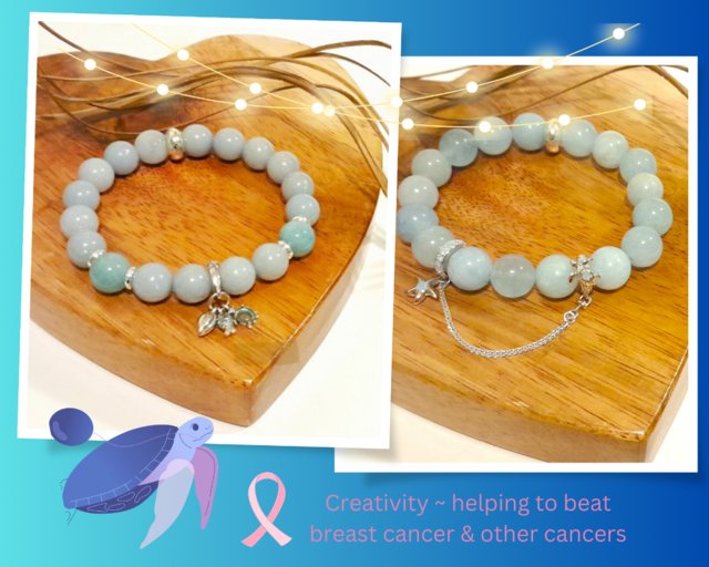 Preview of the first image of Semi precious beaded bracelets ~ helping to beat cancer.