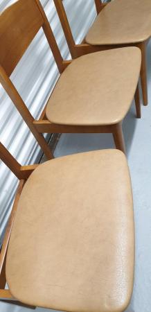 Image 4 of Retro Mid Century Danish style dining chairs x 4