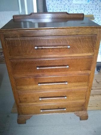 Image 1 of vintage chest of draws in lovely condition