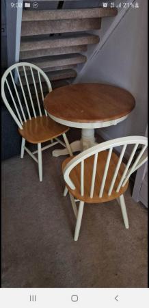 Image 1 of Farmhouse style compact dining table and chairs
